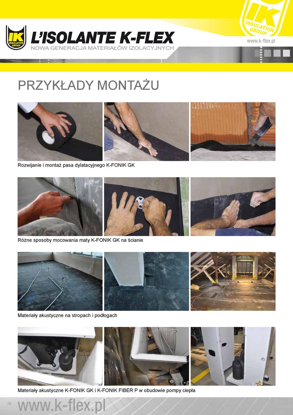 ścianie Materiały akustyczne na stropach i podłogach