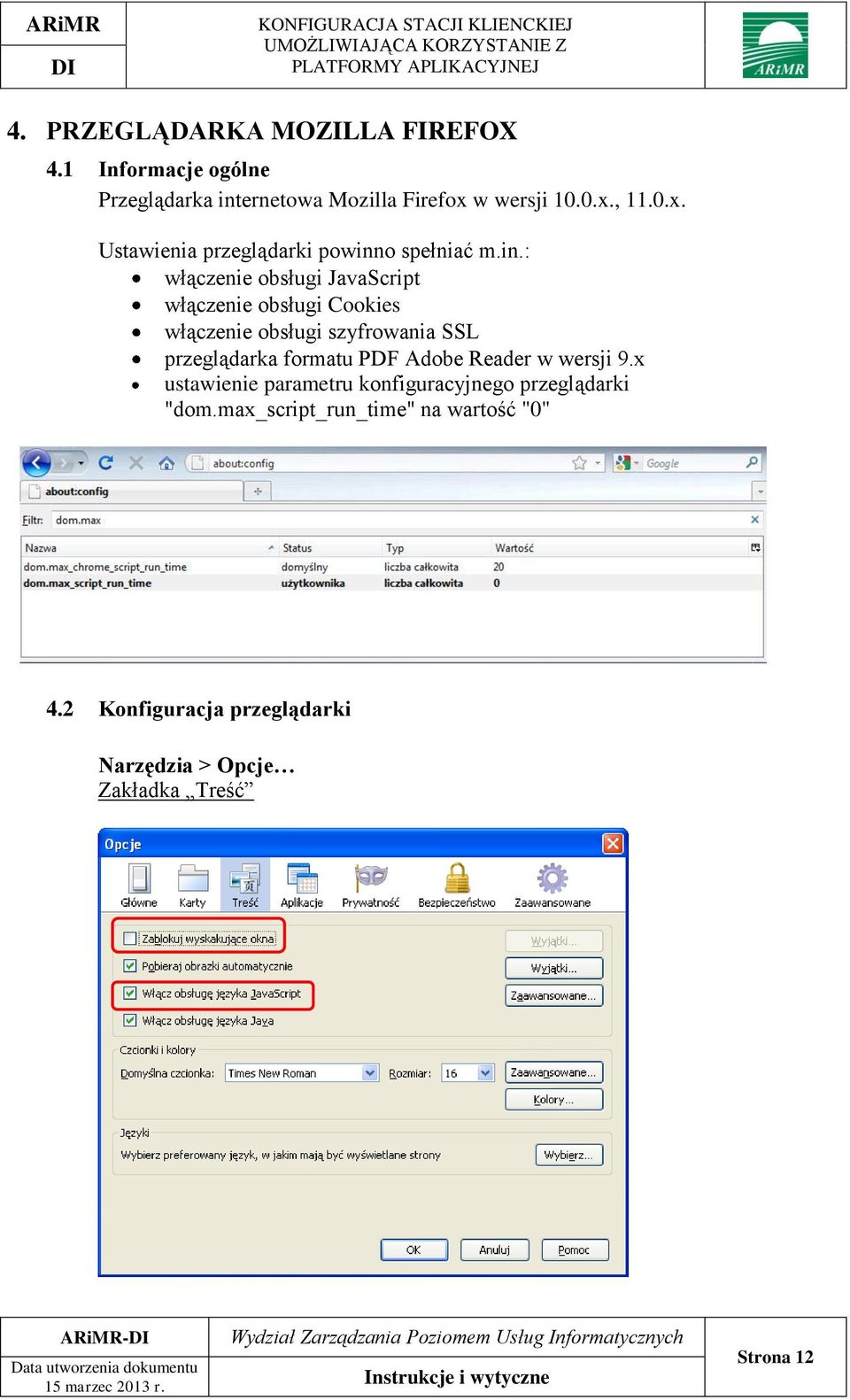 o spełniać m.in.