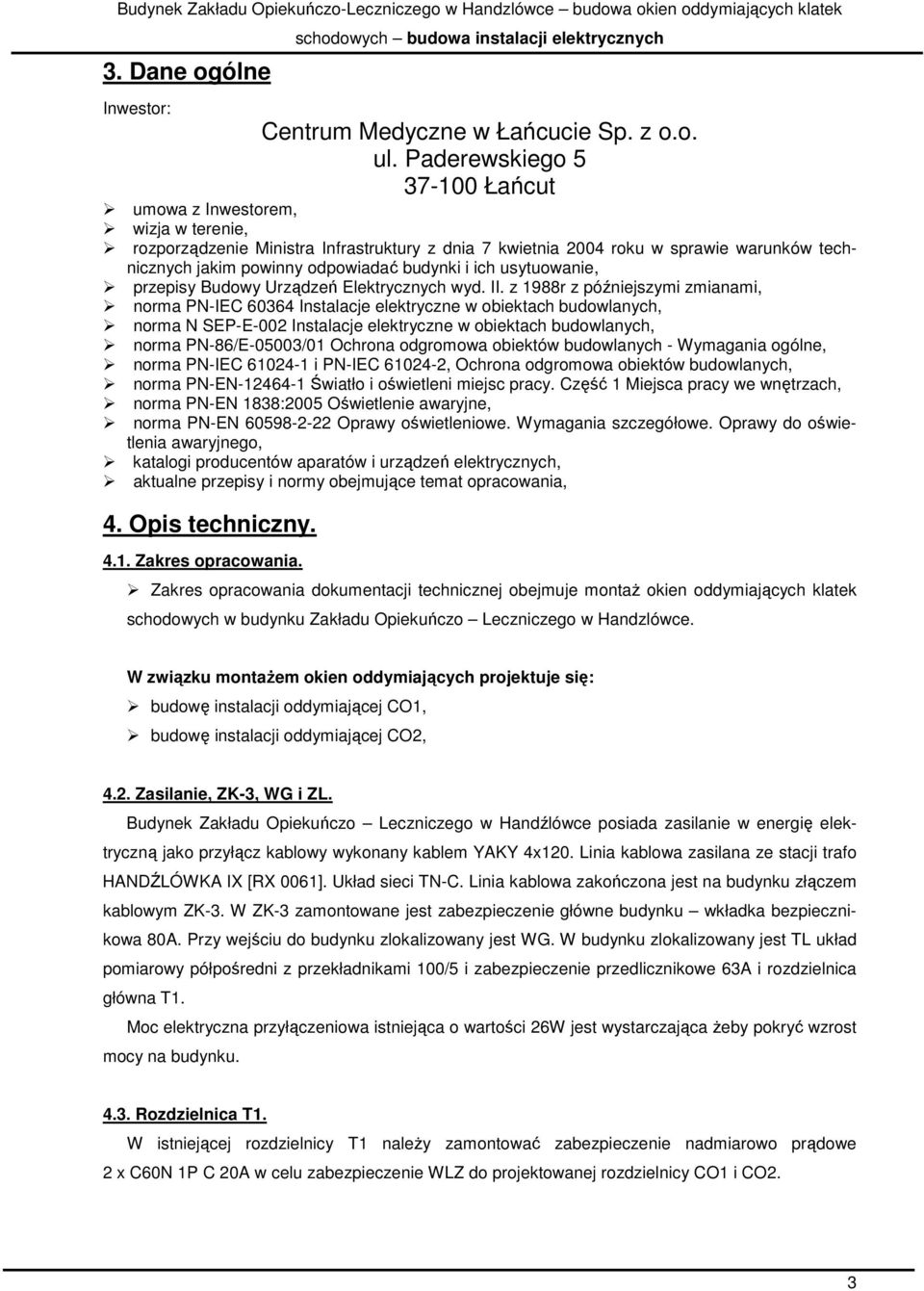 i ich usytuowanie, przepisy Budowy Urządzeń Elektrycznych wyd. II.