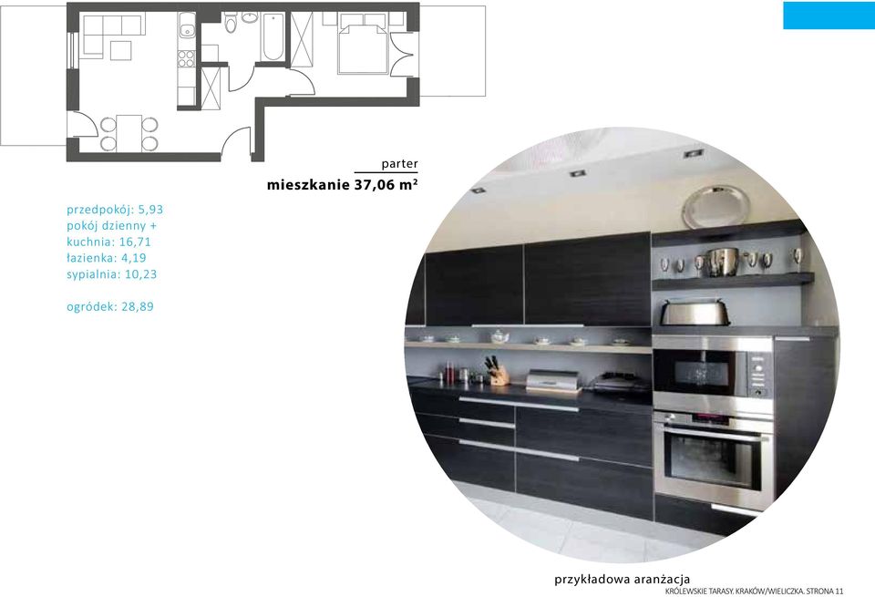 mieszkanie 37,06 m 2 ogródek: 28,89 przykładowa