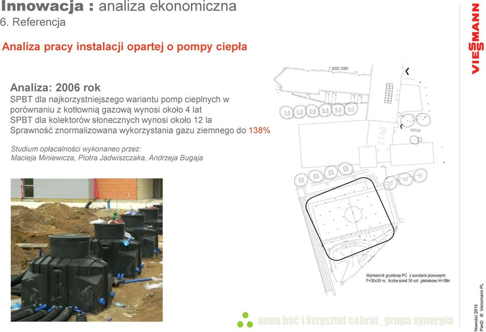 wynosi około 12 la Sprawność znormalizowana wykorzystania gazu ziemnego do 138% Studium opłacalności