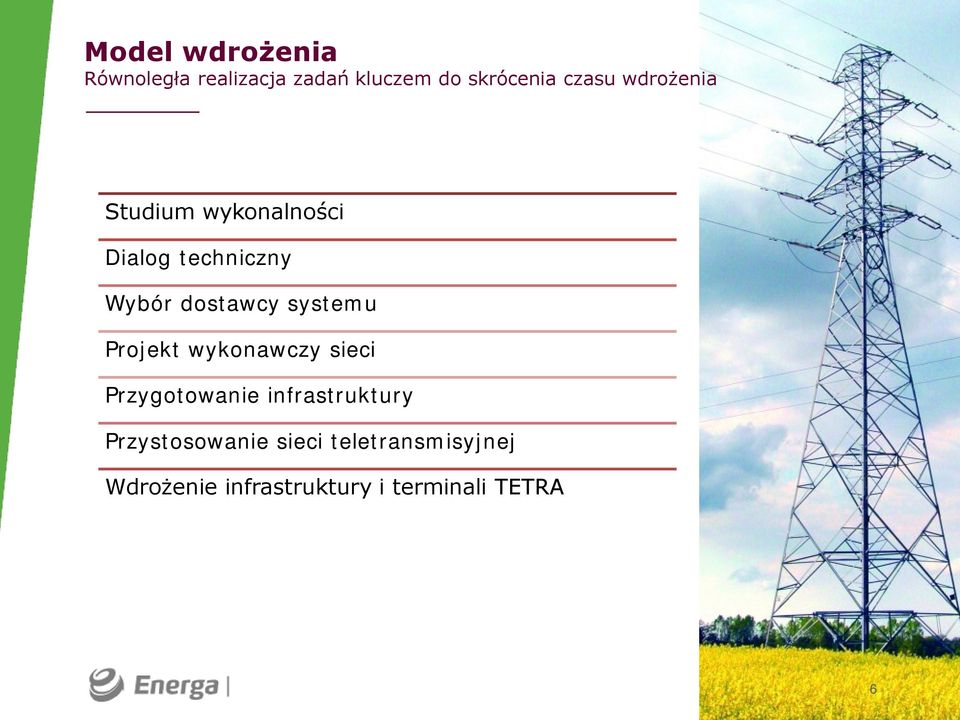 systemu Projekt wykonawczy sieci Przygotowanie infrastruktury