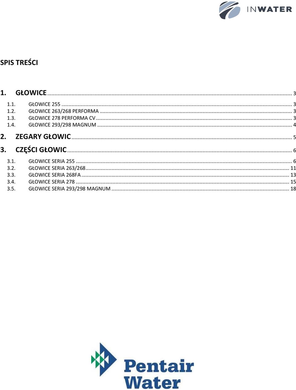 .. 6 3.2. GŁOWICE SERIA 263/268... 11 3.3. GŁOWICE SERIA 268FA... 13 3.4.