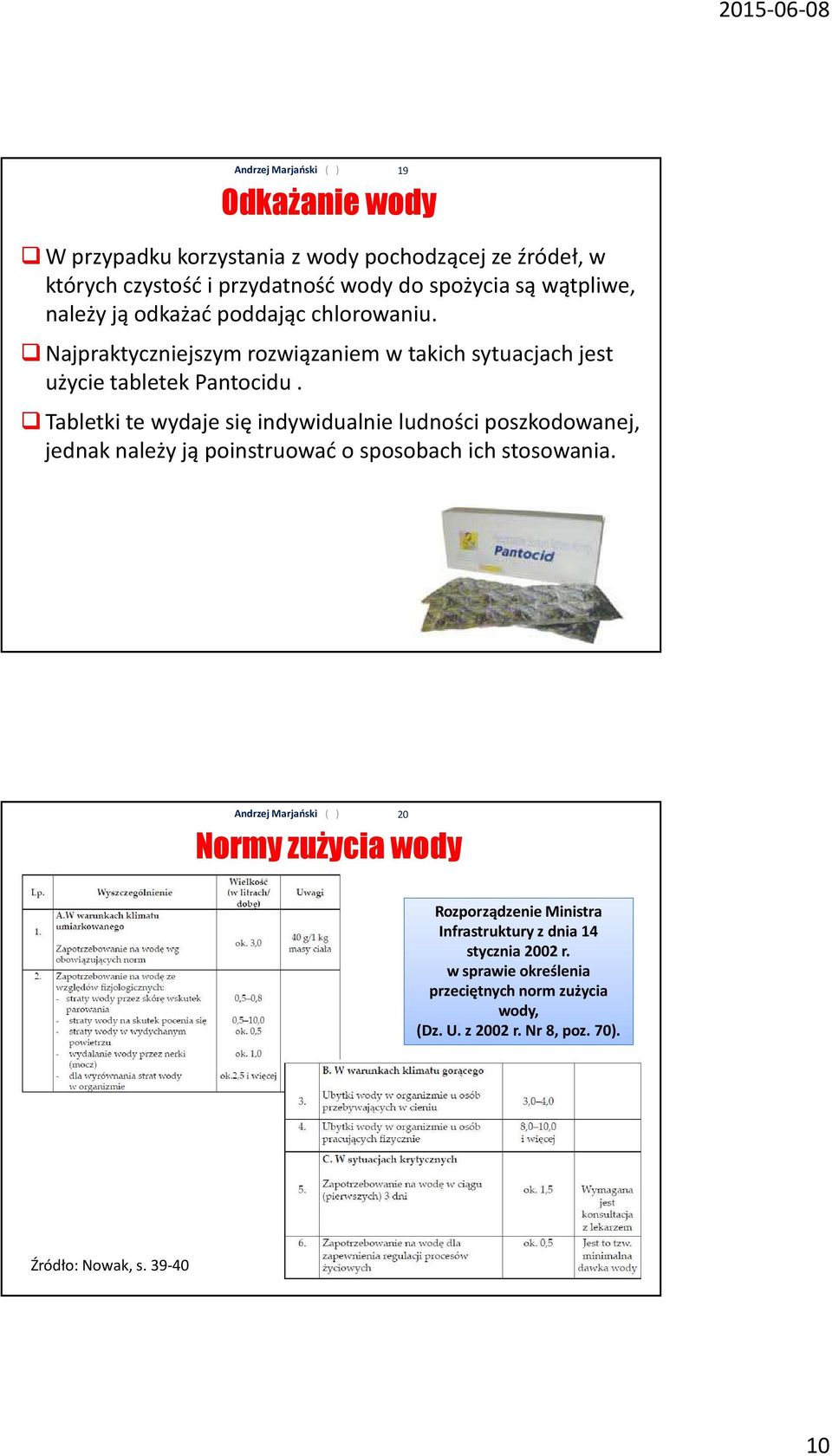 Tabletki te wydaje się indywidualnie ludności poszkodowanej, jednak należy ją poinstruować o sposobach ich stosowania.