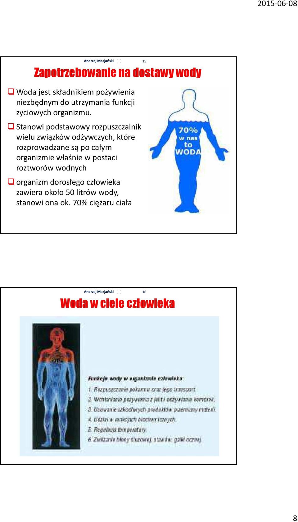Stanowi podstawowy rozpuszczalnik wielu związków odżywczych, które rozprowadzane są po całym