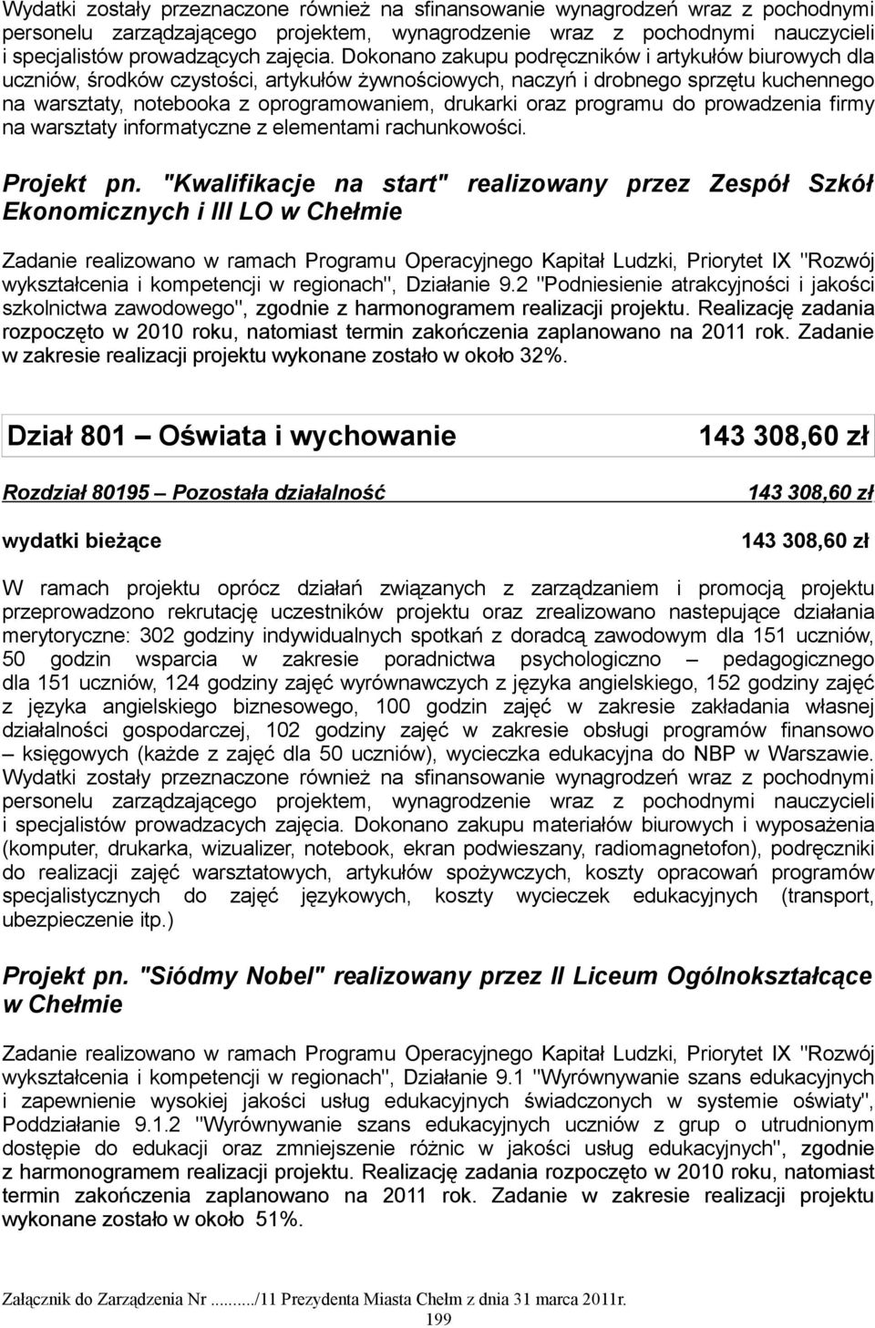 oraz programu do prowadzenia firmy na warsztaty informatyczne z elementami rachunkowości. Projekt pn.