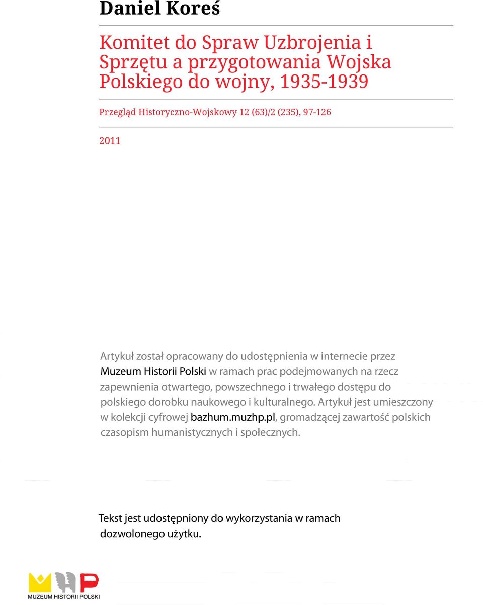 Polskiego do wojny, 1935-1939 Przegląd