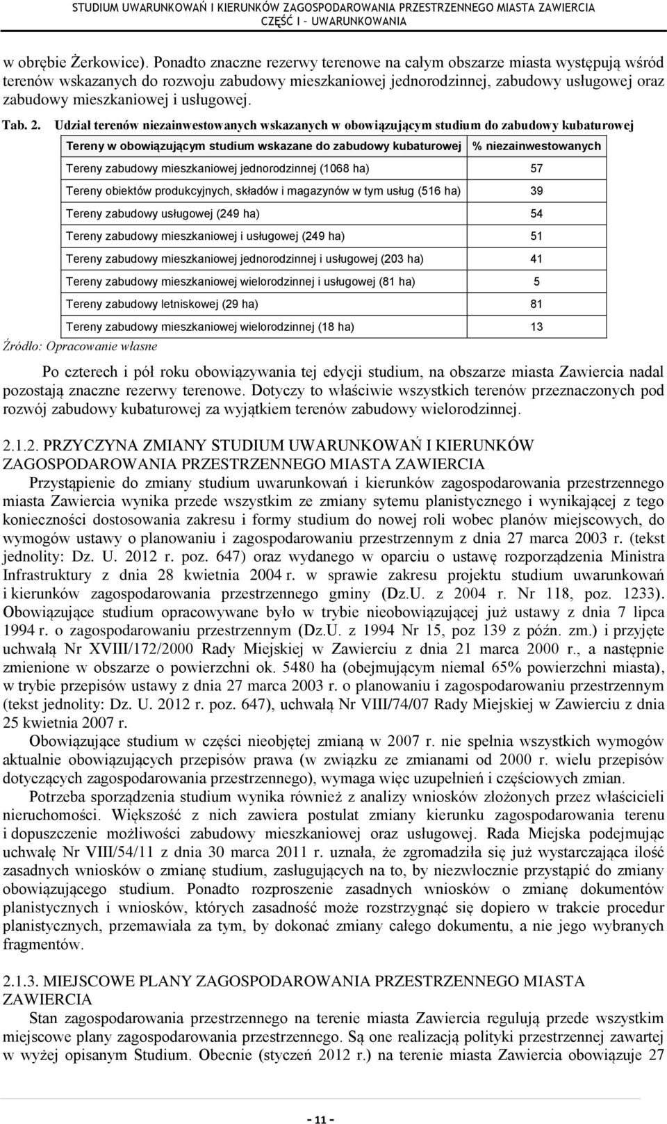 usługowej. Tab. 2.