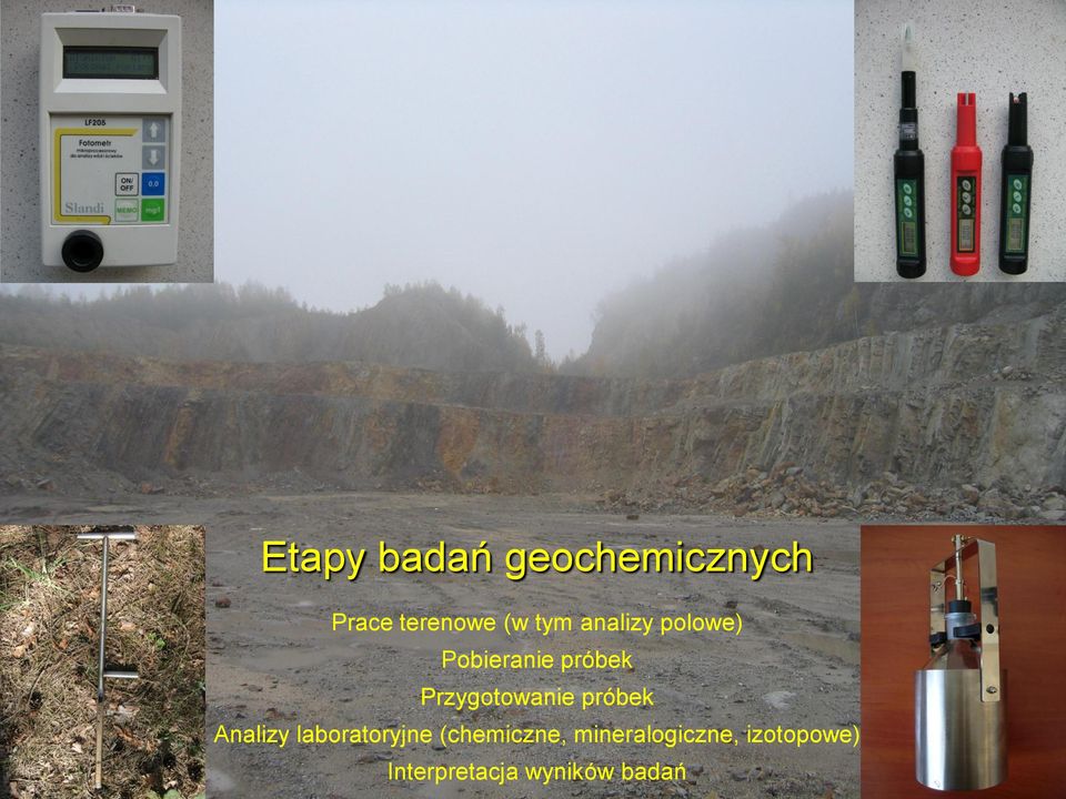 Przygotowanie próbek Analizy laboratoryjne