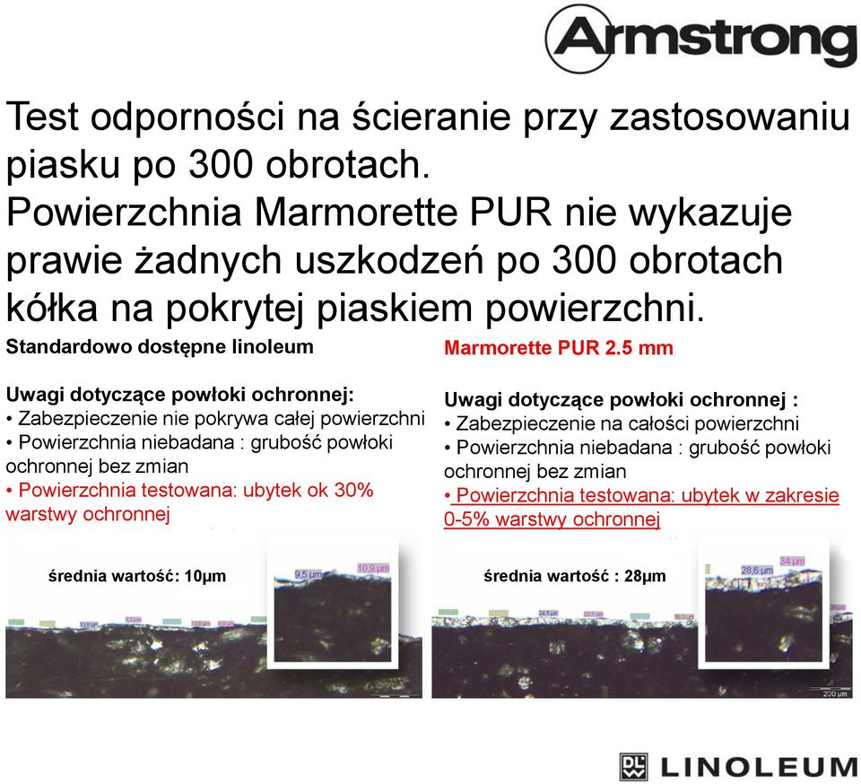 5 mm Uwagi dotyczące powłoki ochronnej: Zabezpieczenie nie pokrywa całej powierzchni Powierzchnia niebadana : grubość powłoki ochronnej bez zmian Powierzchnia testowana: