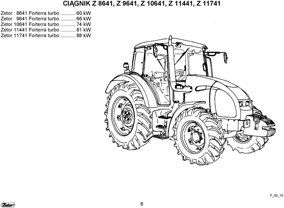 .. 74 kw Zetor 11441 Forterra turbo.