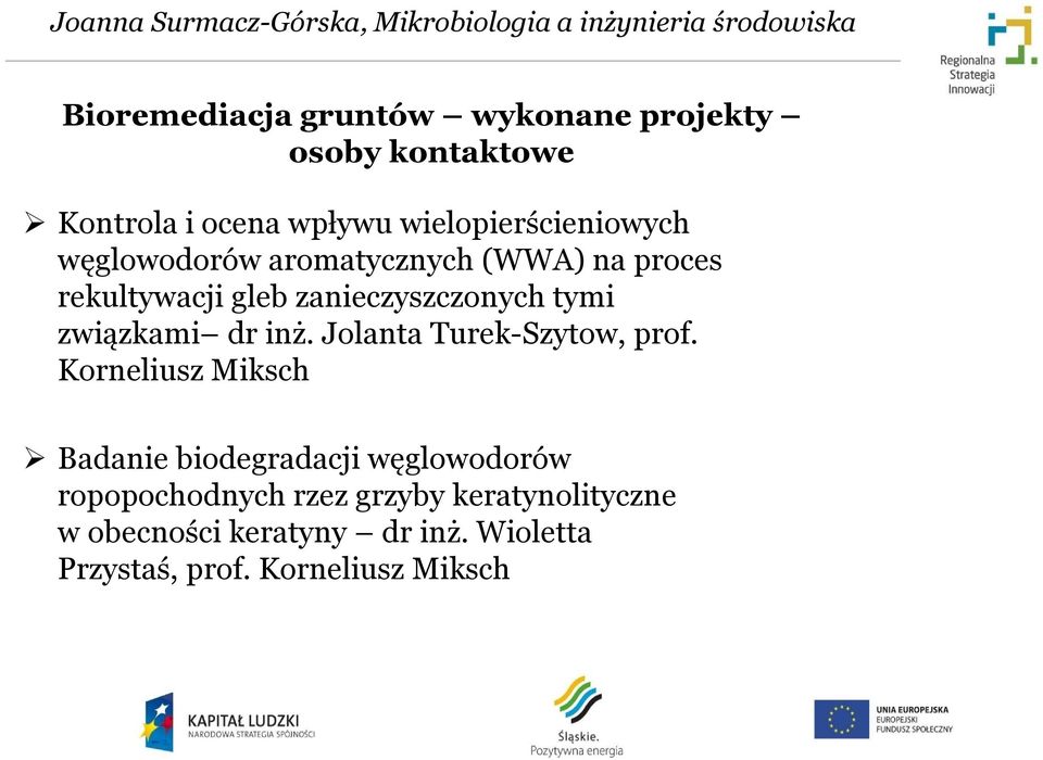 tymi związkami dr inż. Jolanta Turek-Szytow, prof.