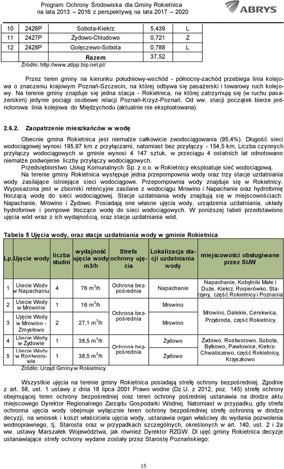 Na terenie gminy znajduje się jedna stacja - Rokietnica, na której zatrzymują się (w ruchu pasażerskim) jedynie pociągi osobowe relacji Poznań-Krzyż-Poznań. Od ww.