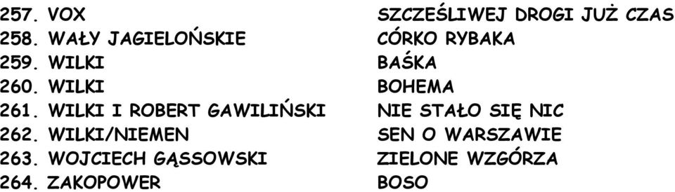 WILKI BOHEMA 261.