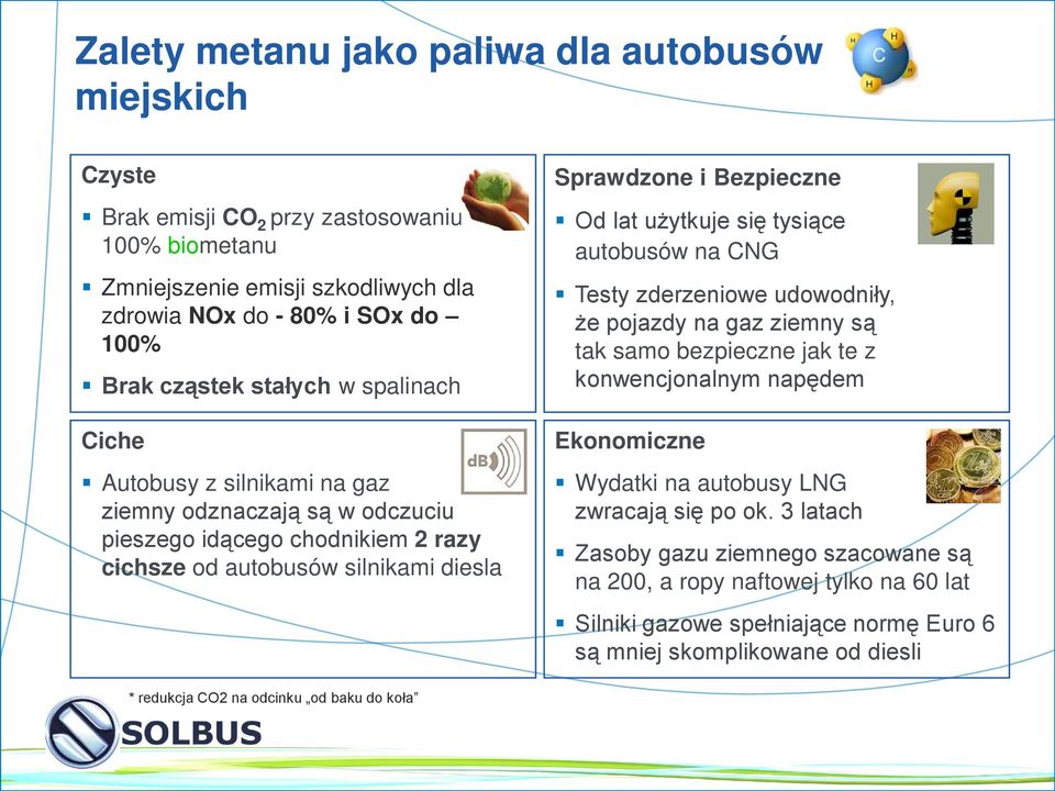 użytkuje się tysiące autobusów na CNG Testy zderzeniowe udowodniły, że pojazdy na gaz ziemny są tak samo bezpieczne jak te z konwencjonalnym napędem Ekonomiczne Wydatki na autobusy LNG zwracają