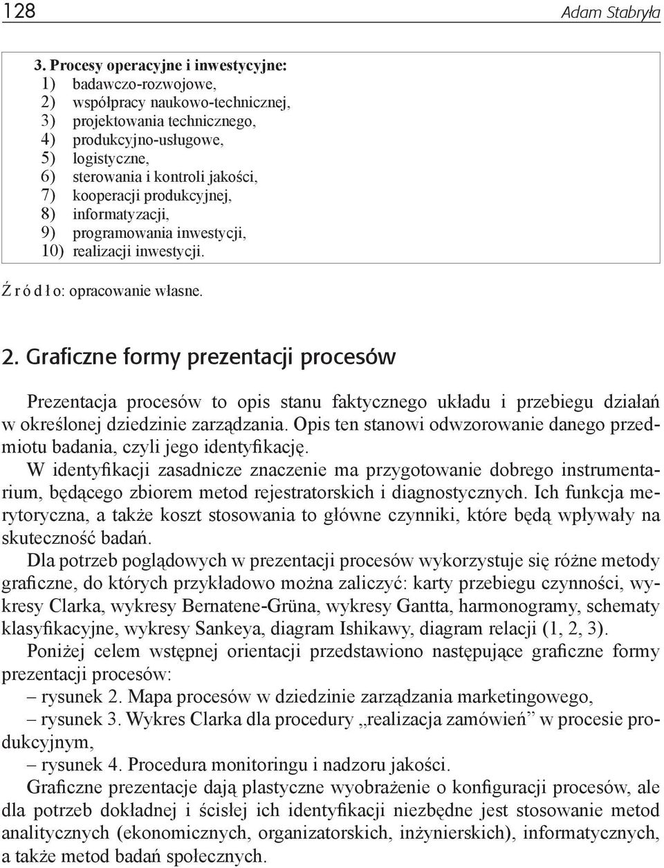7) kooperacji produkcyjnej, 8) informatyzacji, 9) programowania inwestycji, 10) realizacji inwestycji. Ź r ó d ł o: opracowanie własne. 2.