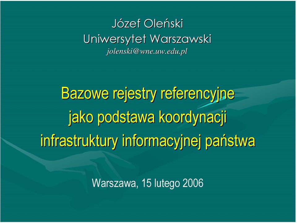 pl Bazowe rejestry referencyjne jako