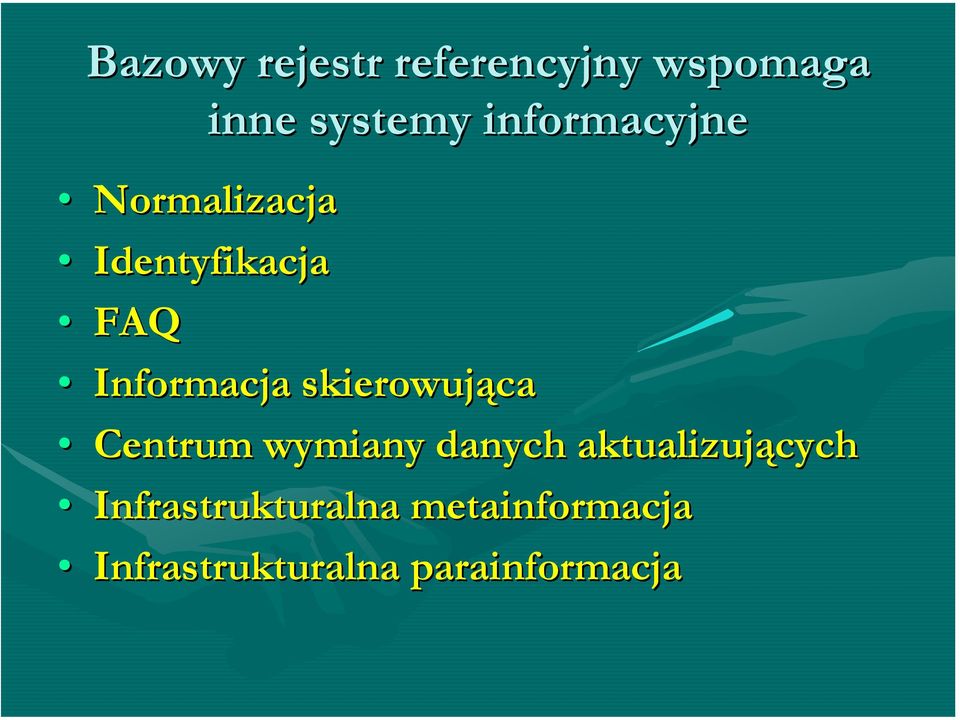skierowująca Centrum wymiany danych aktualizujących