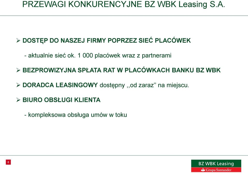 BANKU BZ WBK DORADCA LEASINGOWY dostępny,,od zaraz na miejscu.