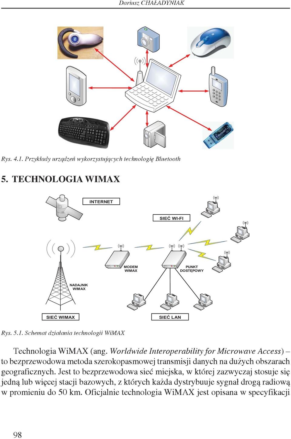 Schemat działania technologii WiMAX Technologia WiMAX (ang.