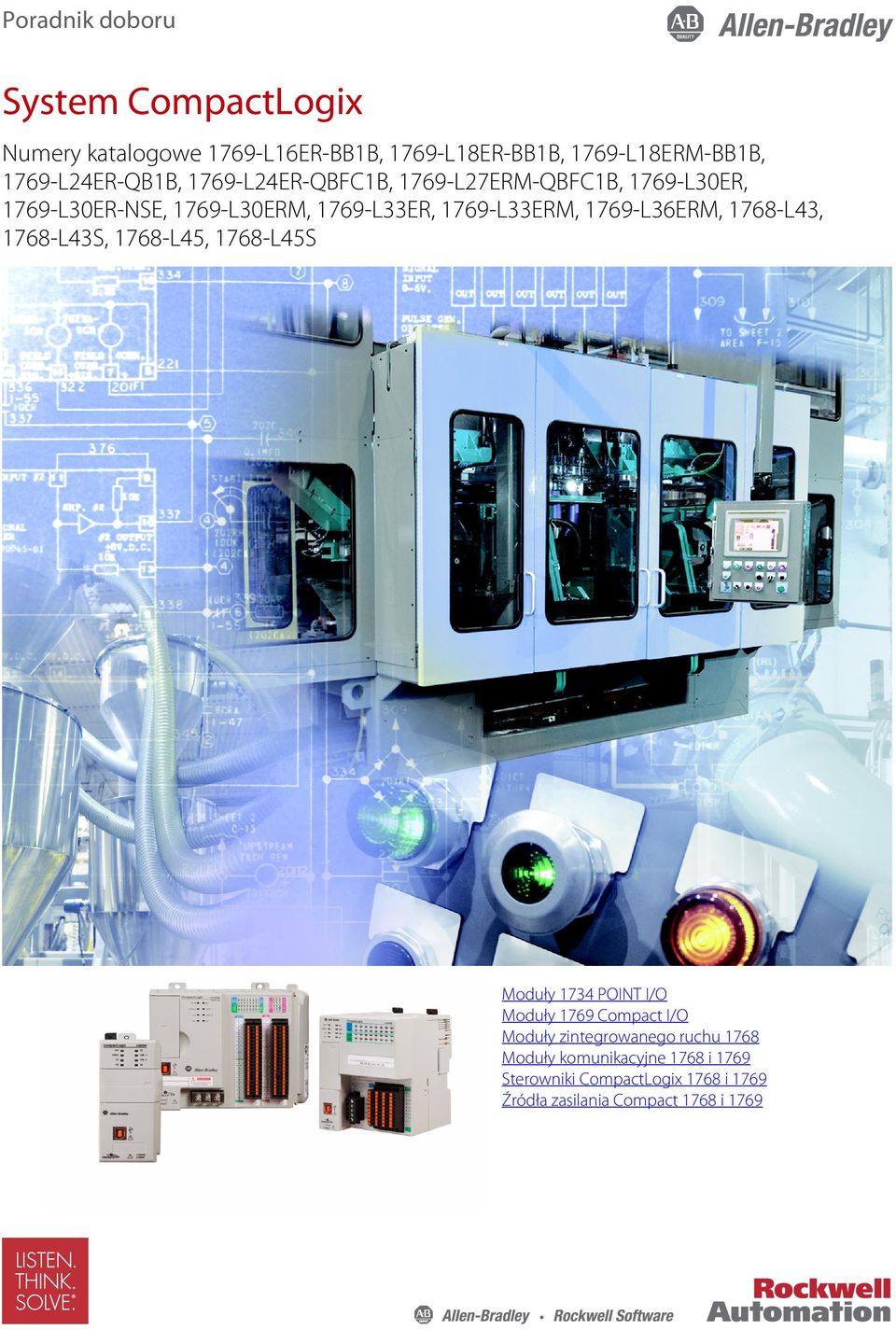 1769-L33ERM, 1769-L36ERM, 176-L43, 176-L43S, 176-L45, 176-L45S Moduły 1734 POINT I/O Moduły 1769 Compact I/O
