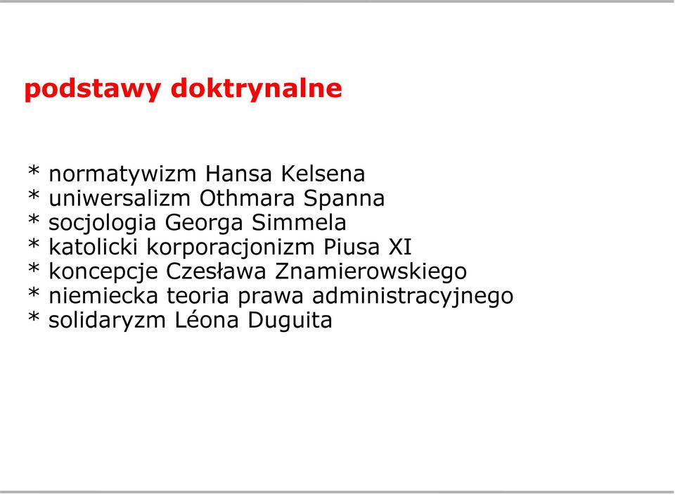 katolicki korporacjonizm Piusa XI * koncepcje Czesława