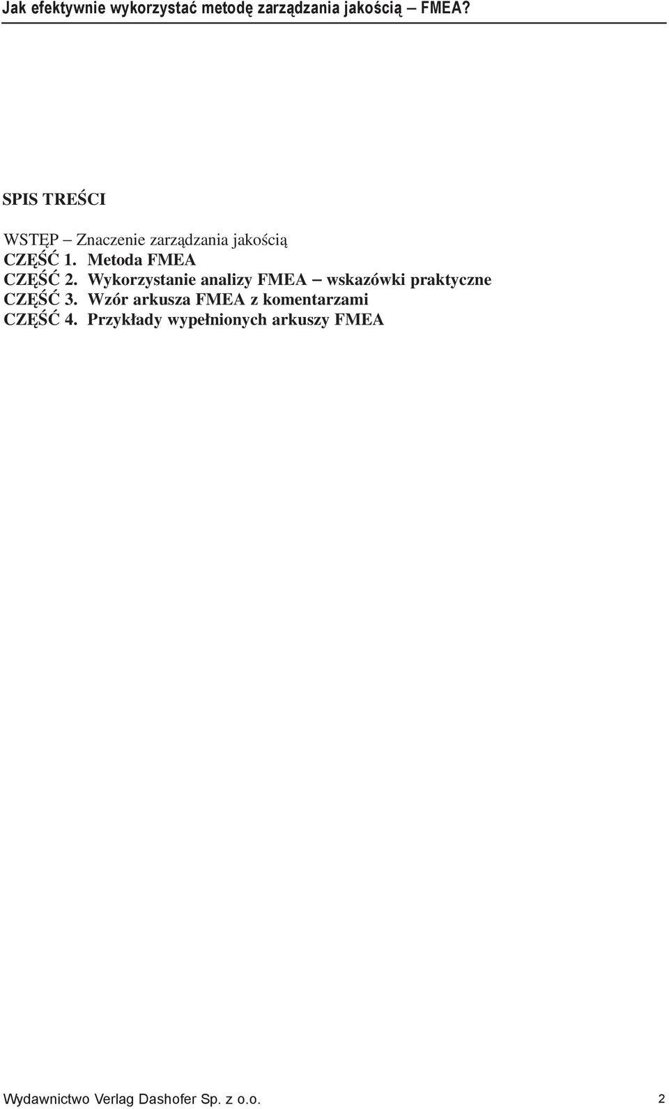 Wykorzystanie analizy FMEA wskazówki praktyczne CZĘŚĆ 3.