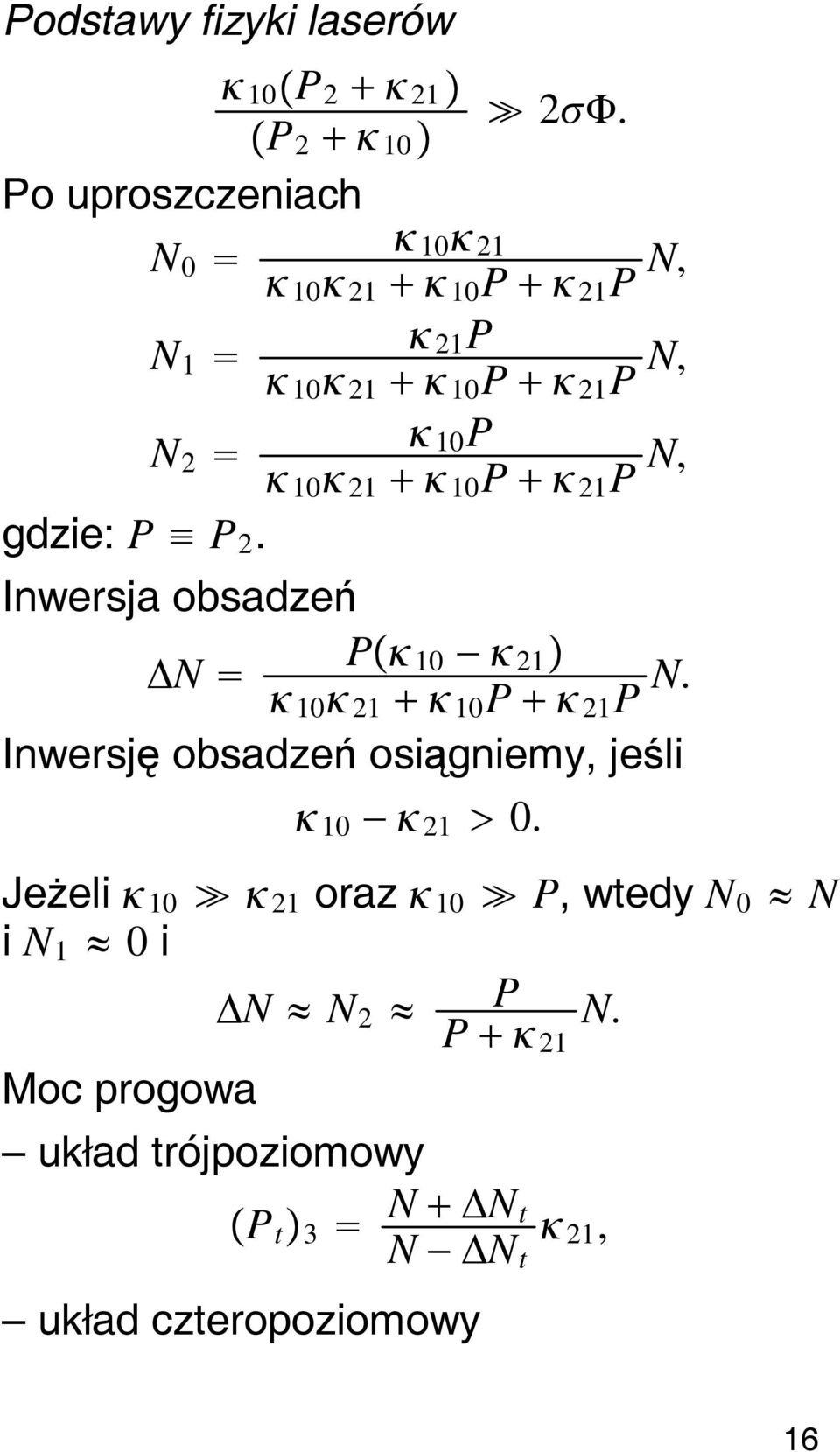 10 P 1 P N, gdzie: P P. Inwersja obsadzeń P N 10 1 10 1 10 P 1 P N.