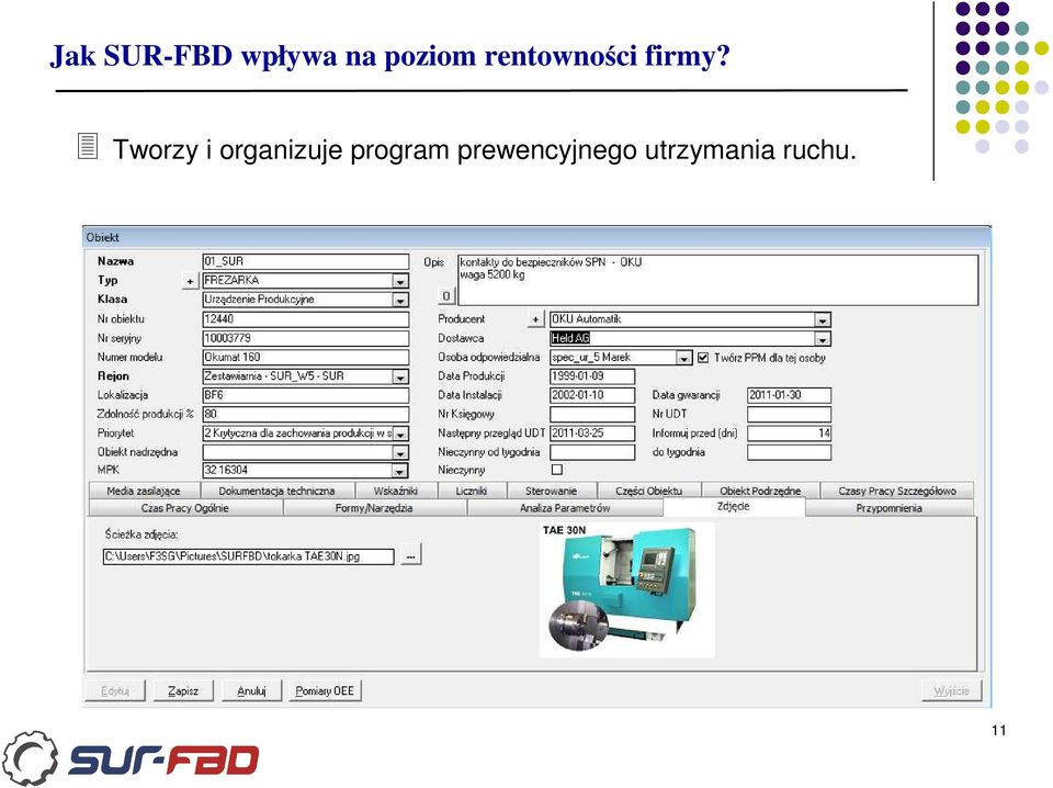 Tworzy i organizuje program