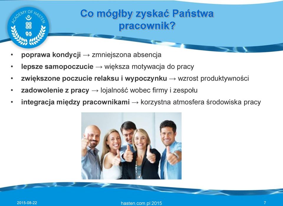 pracy zwiększone poczucie relaksu i wypoczynku wzrost produktywności zadowolenie z