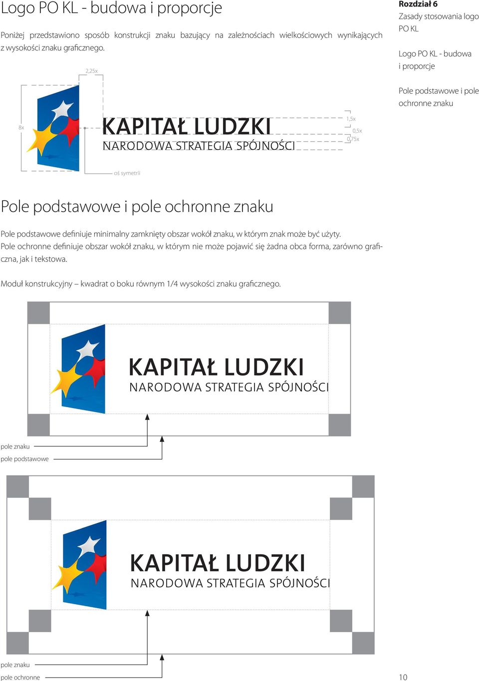definiuje minimalny zamknięty obszar wokół znaku, w którym znak może być użyty.