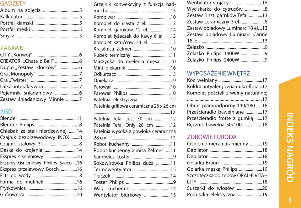 ..8 Czajnik stalowy 3l...8 Deska do krojenia...14 Ekspres ciśnieniowy...16 Ekspres ciśnieniowy Philips Saeco...16 Ekspres przelewowy Bosch...16 Filtr do wody...8 Forma do mufinek...16 Frytkownica.