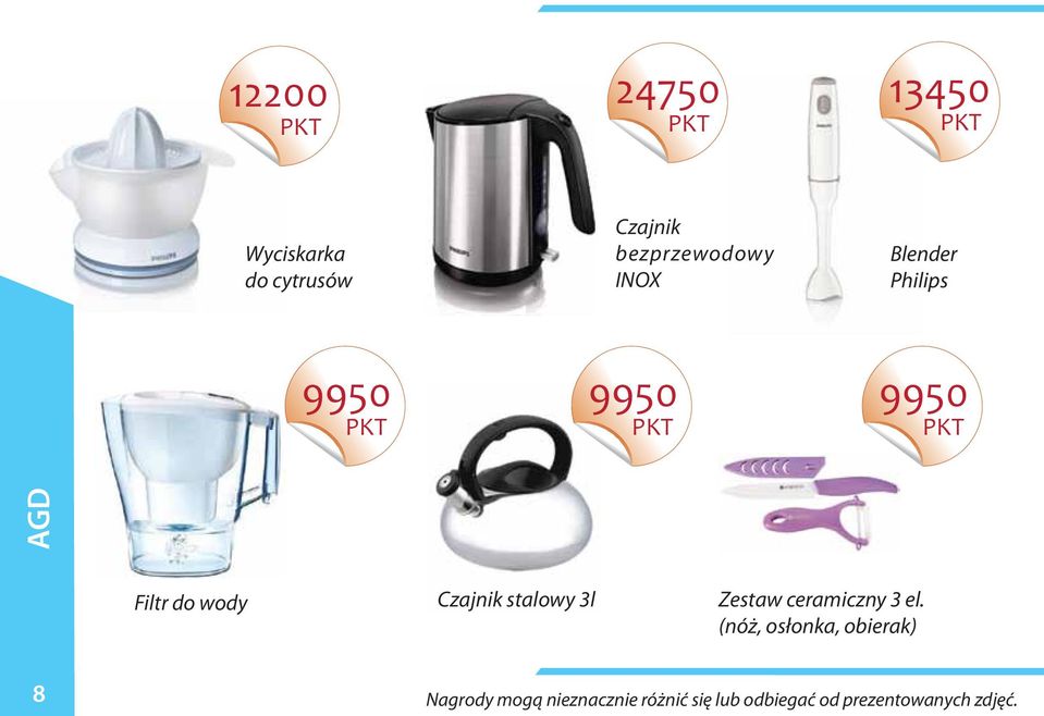 stalowy 3l 9950 9950 Zestaw ceramiczny 3 el.