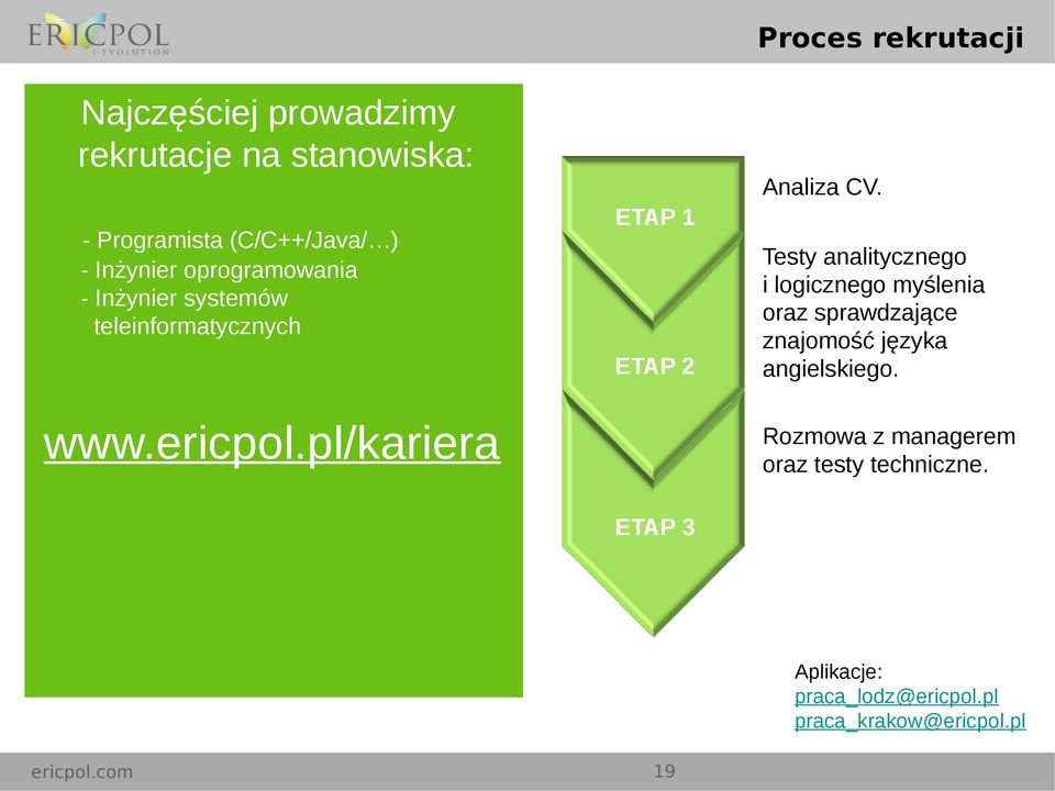 pl/kariera Testy analitycznego i logicznego myślenia oraz sprawdzające znajomość języka angielskiego.