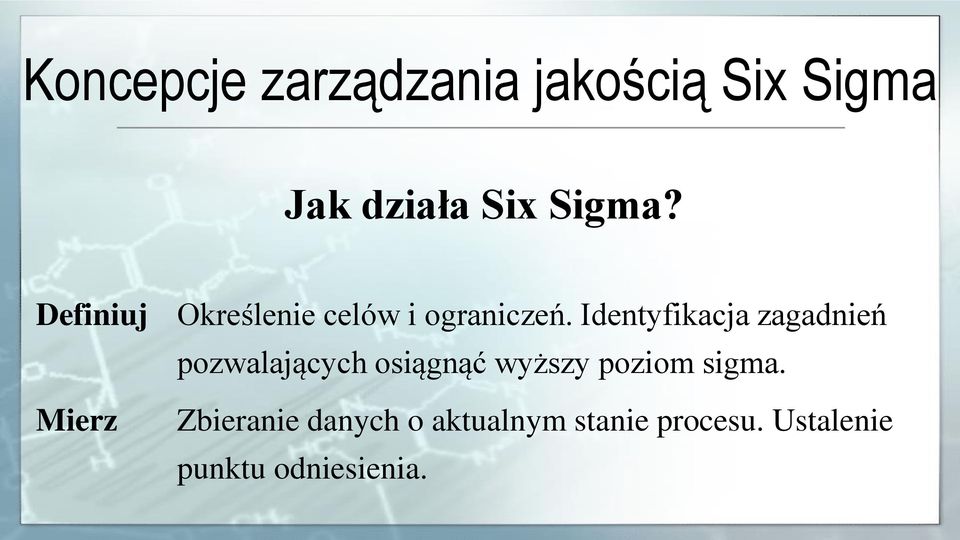 Identyfikacja zagadnień pozwalających osiągnąć wyższy poziom