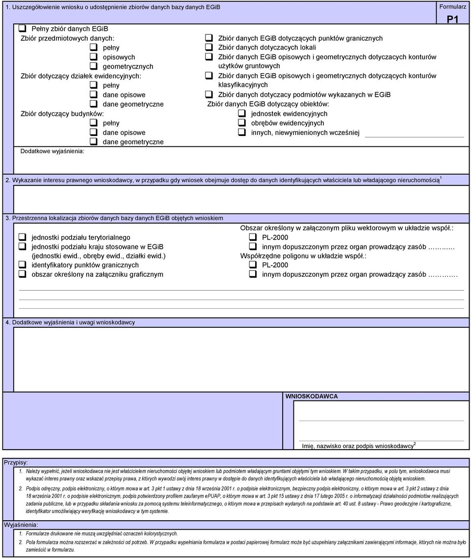 opisowych i geometrycznych dotyczacych konturów użytków gruntowych Zbiór danych EGiB opisowych i geometrycznych dotyczących konturów klasyfikacyjnych Zbiór danych dotyczacy podmiotów wykazanych w