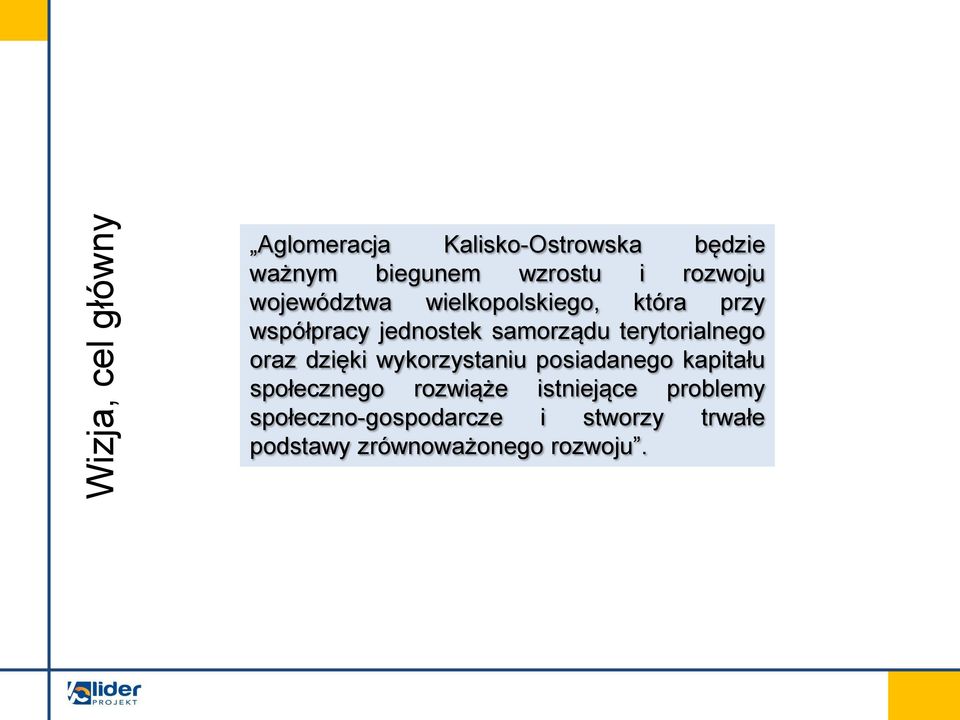 terytorialnego oraz dzięki wykorzystaniu posiadanego kapitału społecznego rozwiąże