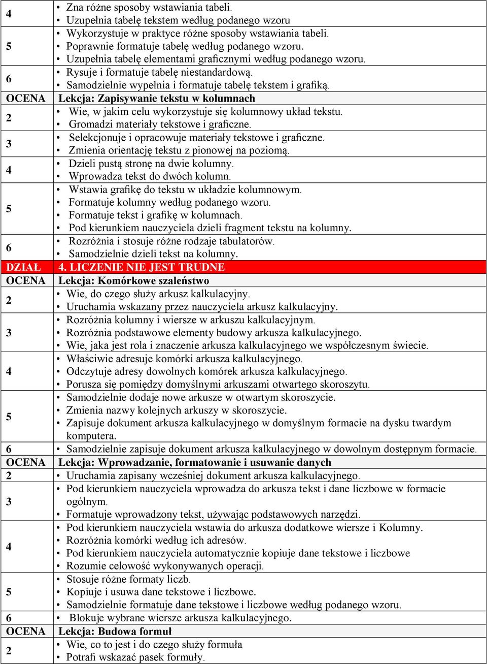 Lekcja: Zapisywanie tekstu w kolumnach Wie, w jakim celu wykorzystuje się kolumnowy układ tekstu. Gromadzi materiały tekstowe i graficzne. Selekcjonuje i opracowuje materiały tekstowe i graficzne.