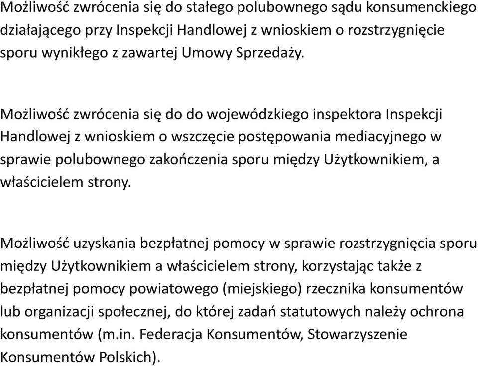 Użytkownikiem, a właścicielem strony.