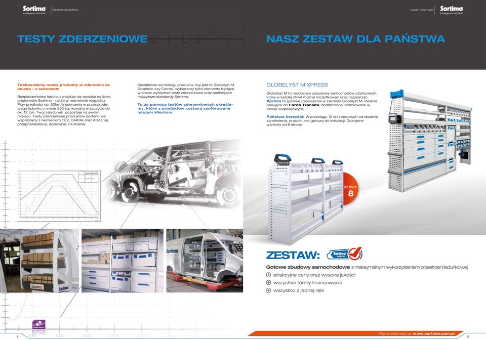 Testy zderzeniowe produktów Sortimo we współpracy z niemieckim TÜV, DAKRA oraz ADAC są przeprowadzane, dosłownie, na ścianie.