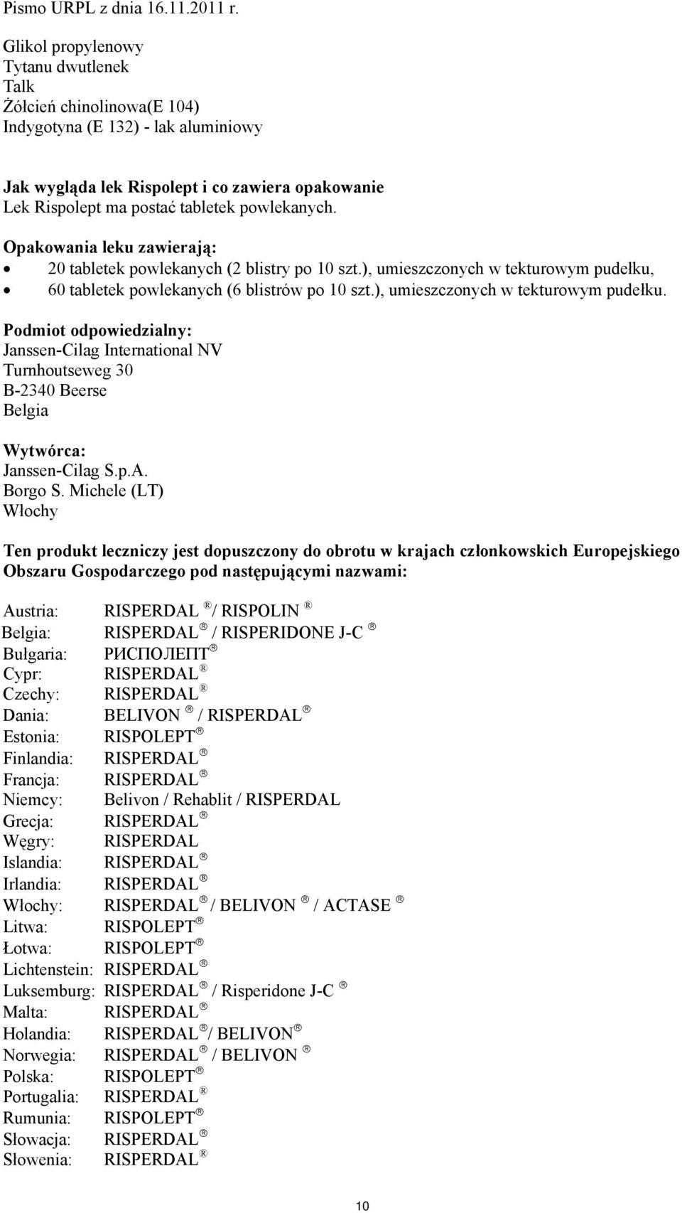 60 tabletek powlekanych (6 blistrów po 10 szt.), umieszczonych w tekturowym pudełku.
