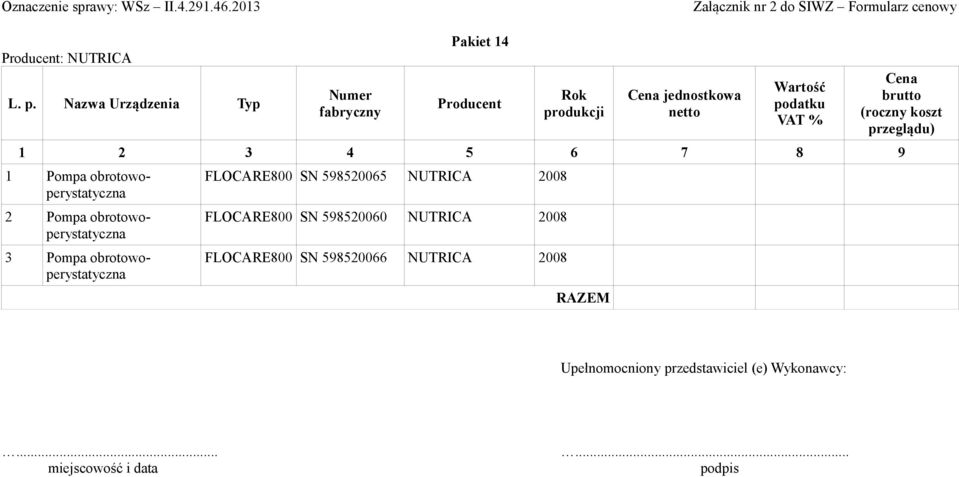 Pompa obrotowoperystatyczna FLOCARE800 SN 598520065