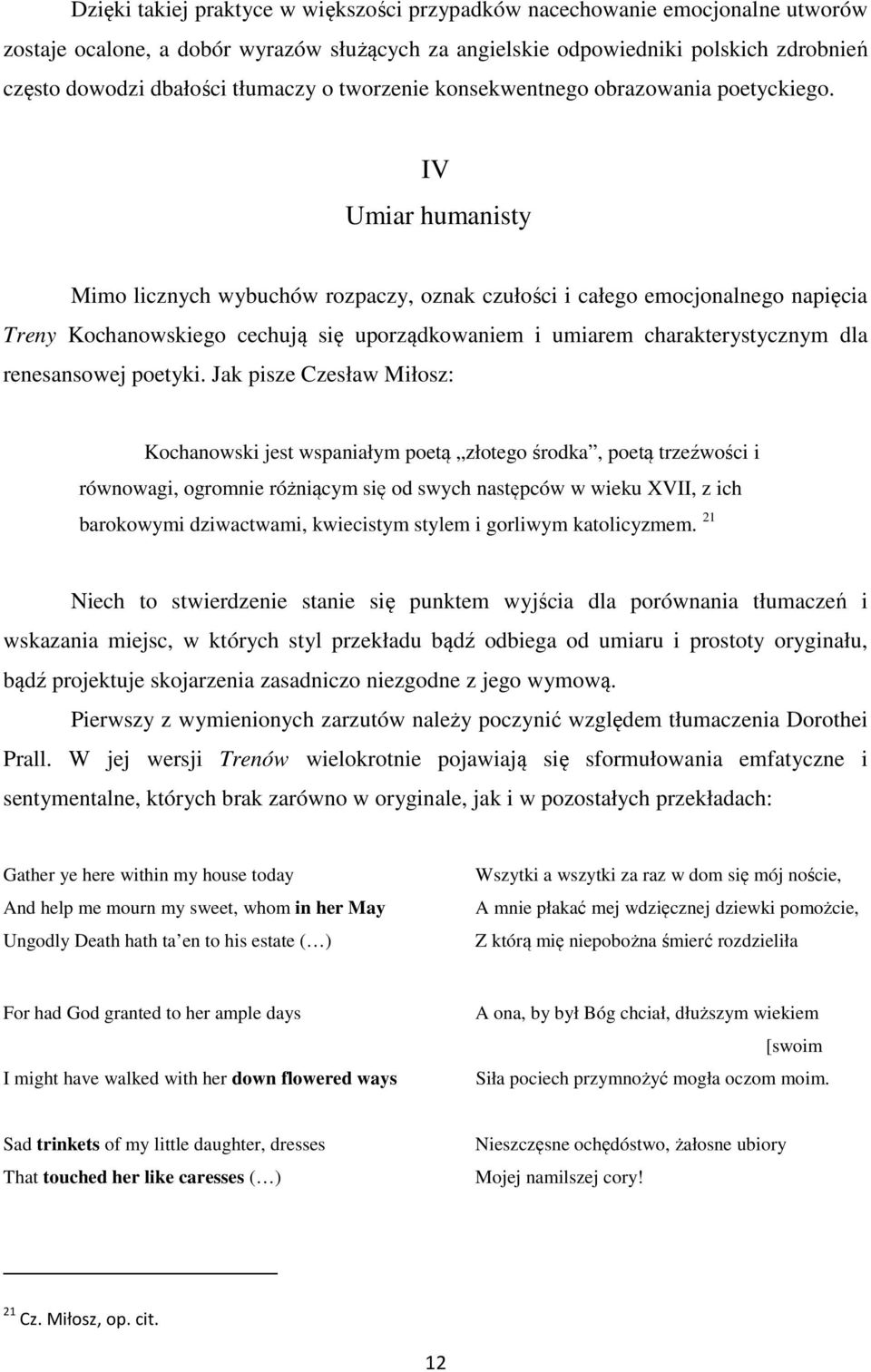 Treny Jana Kochanowskiego w angielskich przekładach - PDF Darmowe pobieranie