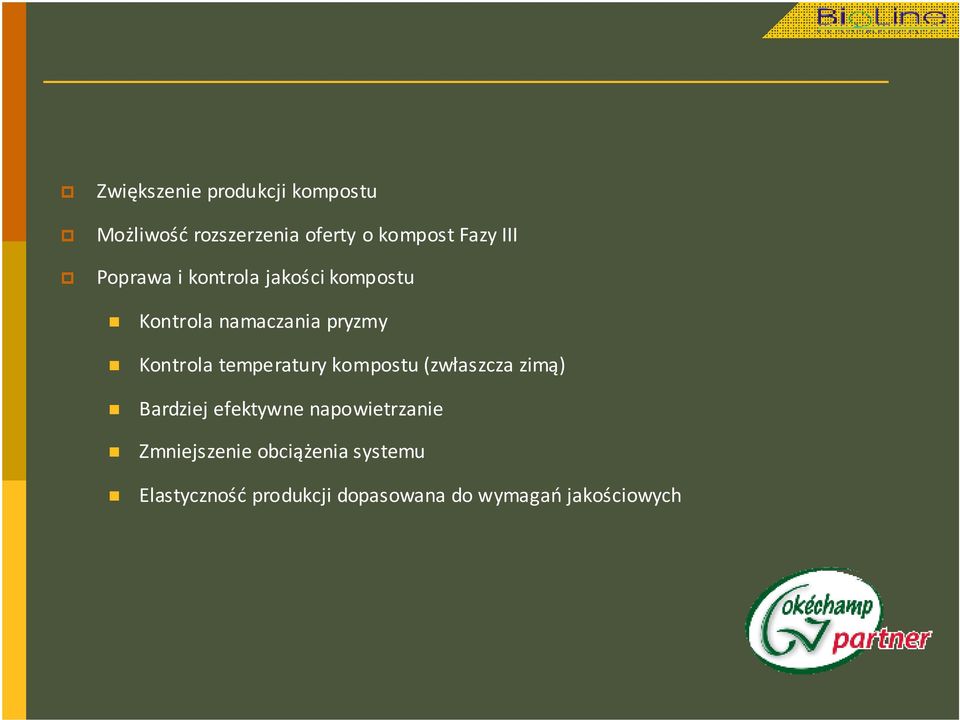 temperatury kompostu (zwłaszcza zimą) Bardziej efektywne napowietrzanie