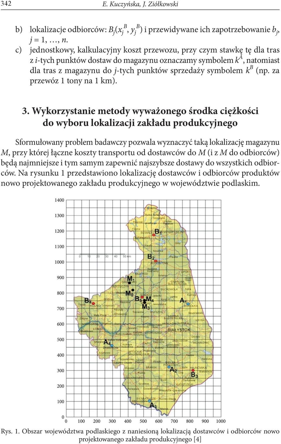 k B (np. za przewóz 1 tony na 1 km). 3.