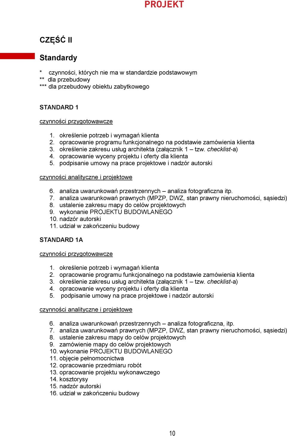 podpisanie umowy na prace projektowe i nadzór autorski 6. analiza uwarunkowań przestrzennych analiza fotograficzna itp. 7.