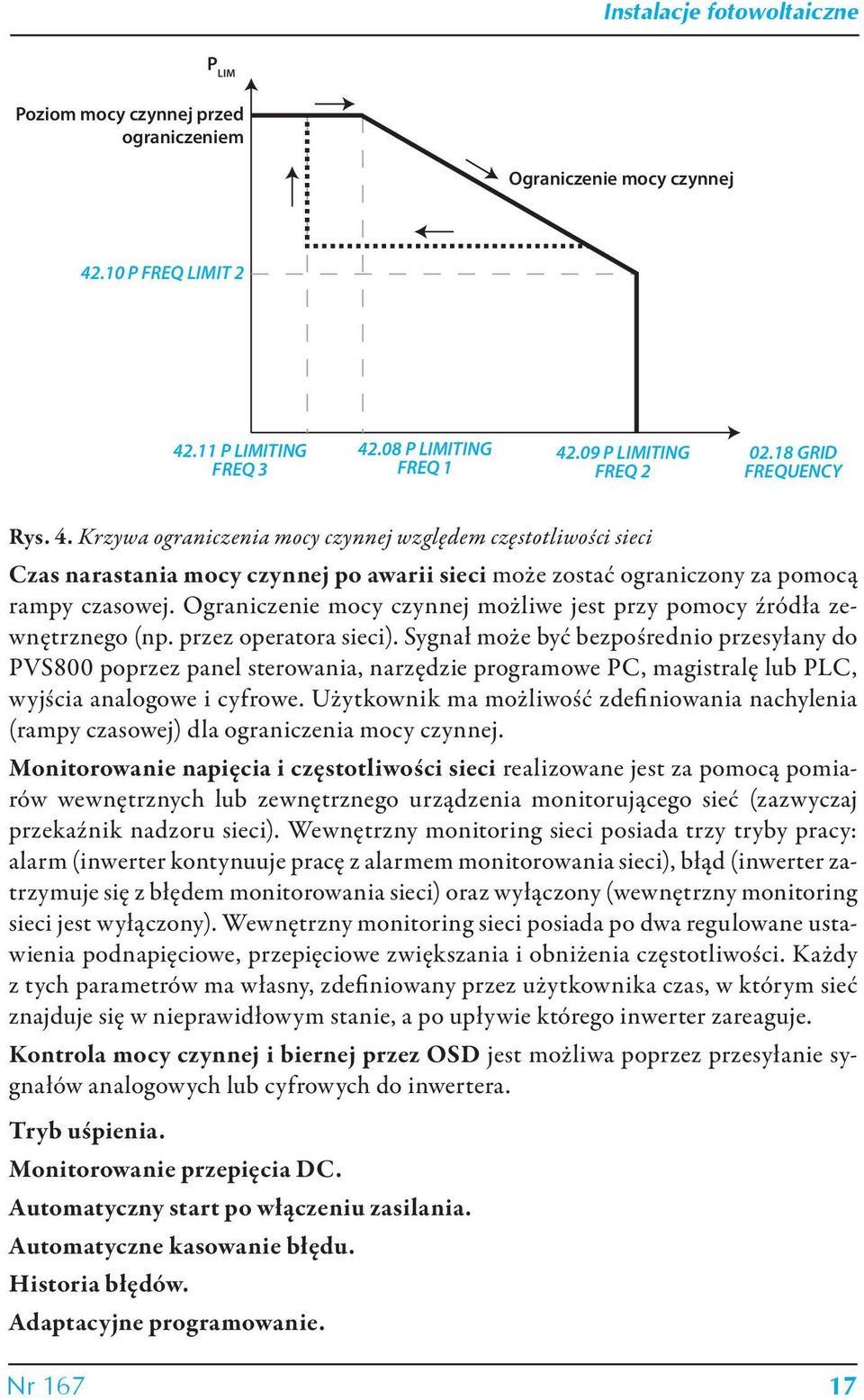 Ograniczenie mocy czynnej możliwe jest przy pomocy źródła zewnętrznego (np. przez operatora sieci).