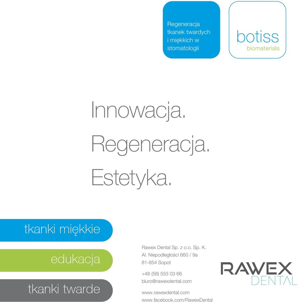 tkanki miękkie edukacja tkanki twarde Rawex Dental Sp. z o.o. Sp. K. Al.