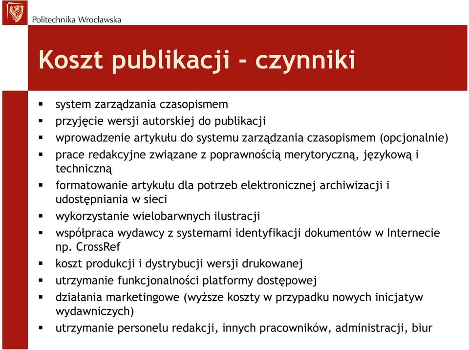 wykorzystanie wielobarwnych ilustracji współpraca wydawcy z systemami identyfikacji dokumentów w Internecie np.