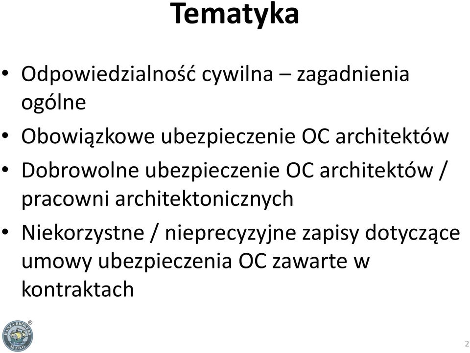 ubezpieczenie OC architektów / pracowni architektonicznych